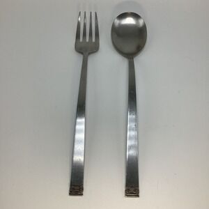 Vintage Kitchen Delite Salad Serving  Stainless Steel Spoons & Fork  11" Japan